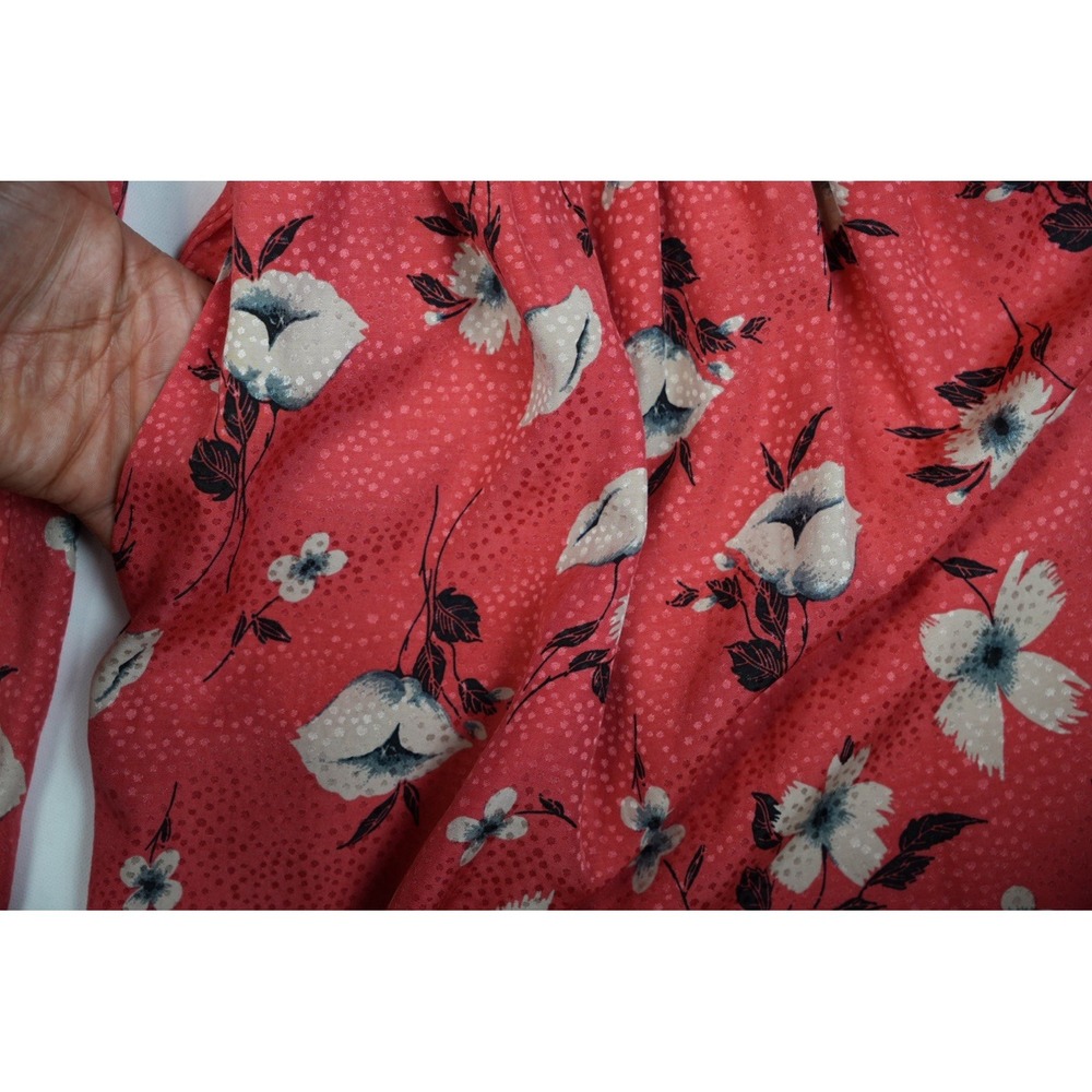 Rebecca Taylor Daniella Silk Blend Floral Smocked Long Sleeve Pockets Dress 4 - Picture 6 of 7